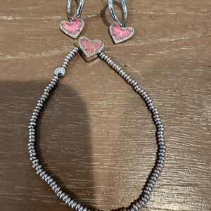 Kendra Scott Heart Silver Jewelry Set